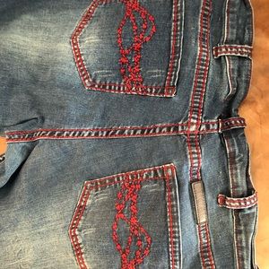Edgy Red Cowgirl Tuff Jeans 32 regular